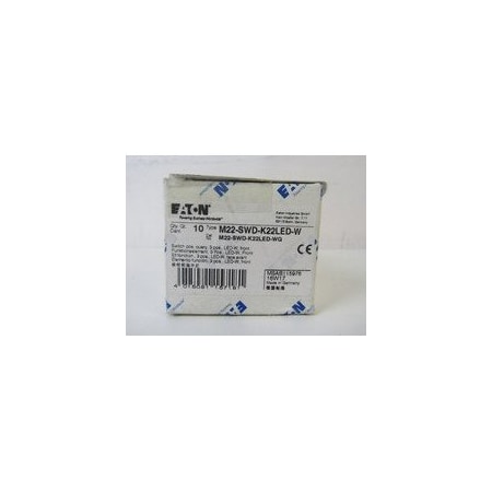 Eaton Contact Blocks and Other Accessories 2NC 10EA LED M22-SWD-K22LED-W